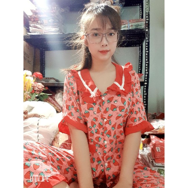 Đồ bộ lụa dâu tiểu thư kèm ảnh thật