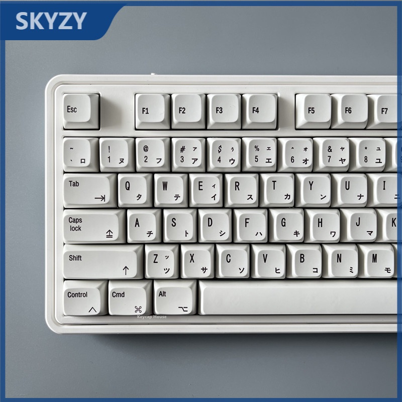 Minimalist White Keycap XDA Hồ sơ Nhật Bản Chủ đề PBT Thuốc nhuộm phụ Bàn phím cơ học Keycap 127 Phím