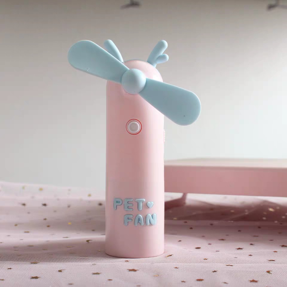 Quạt mini cầm tay dễ thương,Quạt sạc điện cầm tay có phun sương -dc4004 | BigBuy360 - bigbuy360.vn