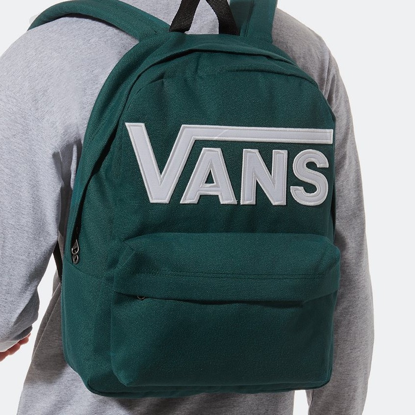 Balo Vans Old Skool III Backpack - xanh Trekking Green, hàng xịn mẫu v3 date 2019 mới nhất có ngăn laptop 3D