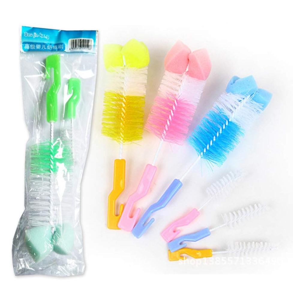 Set 2 cây rửa núm ti và bình sữa cho bé