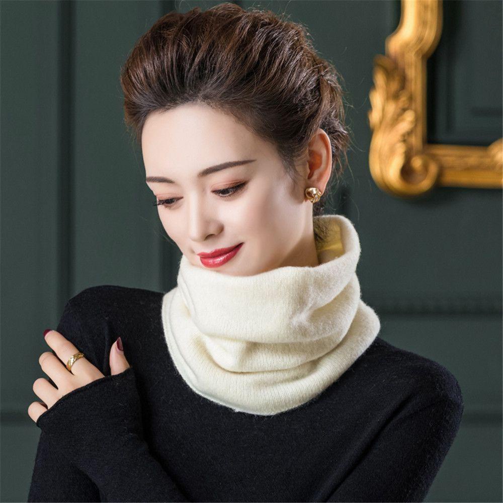 ROSE Khăn Choàng Cổ Dệt Kim Giữ Ấm Chống Gió Thời Trang Mùa Đông