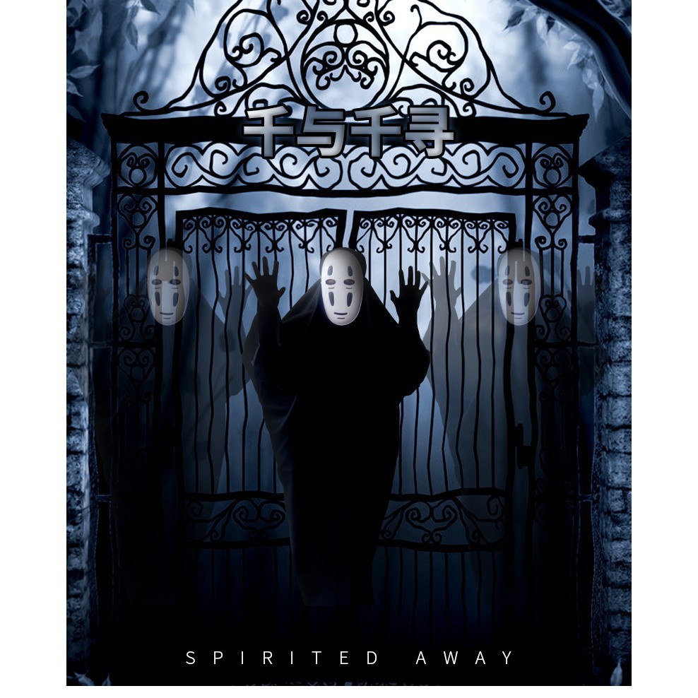 Set bộ  hóa trang  áo choàng đen  + mặt nạ vô diện mã QUA80 VALL IN ONE mã RUG22