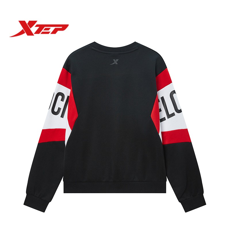 Áo nỉ mùa đông nữ Xtep mềm mịn ấm áp, sweater năng động trẻ trung màu đen full size 980128920023