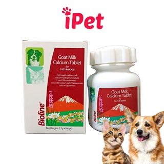 Viên canxi sữa dê Bioline bổ sung dưỡng chất cho chó mèo - iPet Shop
