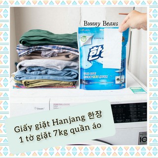 Giấy giặt Han Jang Hàn Quốc - 1 tờ giặt 7kg quần áo (túi 10 tờ) 🐳Shop Bunnybeans🐳