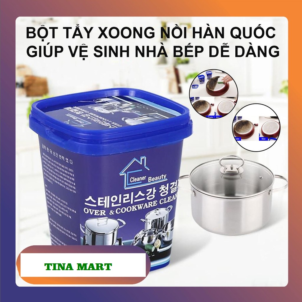 Bột tẩy xoong nồi - kem tẩy bếp Hàn Quốc - Tẩy trắng nồi, chảo, sàn nhà tắm, bếp Nhập khẩu