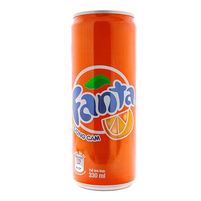 Nước ngọt Fanta cam Sleek lon 330ml x 24