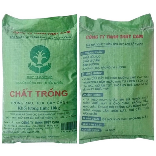 Combo 5 bao đất hữu cơ 10kg/ bao trồng hoa,cây cảnh, dâu Tây