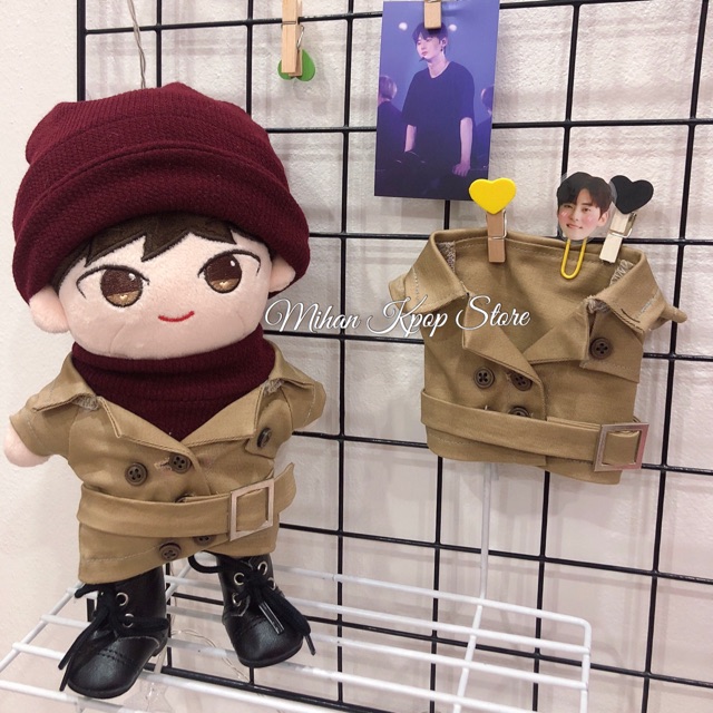 Áo măng tô cho doll 20cm
