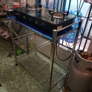 Kệ bếp gas đôi inox 201
