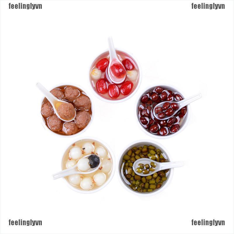❤TOP❤ Bộ 5 mô hình thức ăn mini tỉ lệ 1 : 12 trang trí nhà búp bê ❤YO