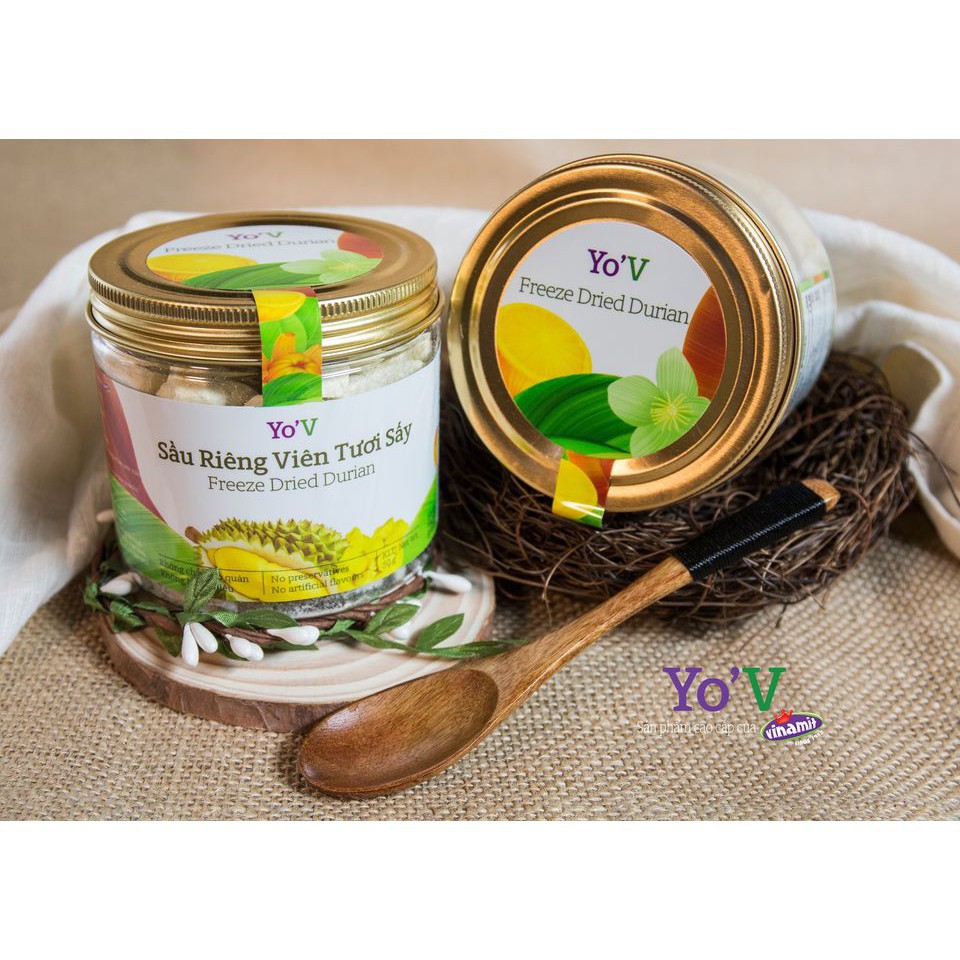 Sinh Tố Sầu Riêng Tươi Sấy Dạng Viên Yo'V Vinamit Sầu Riêng Thật Hương Vị Thật