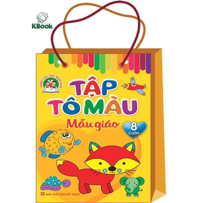 Sách - Tập tô màu mẫu giáo (túi 8 cuốn)