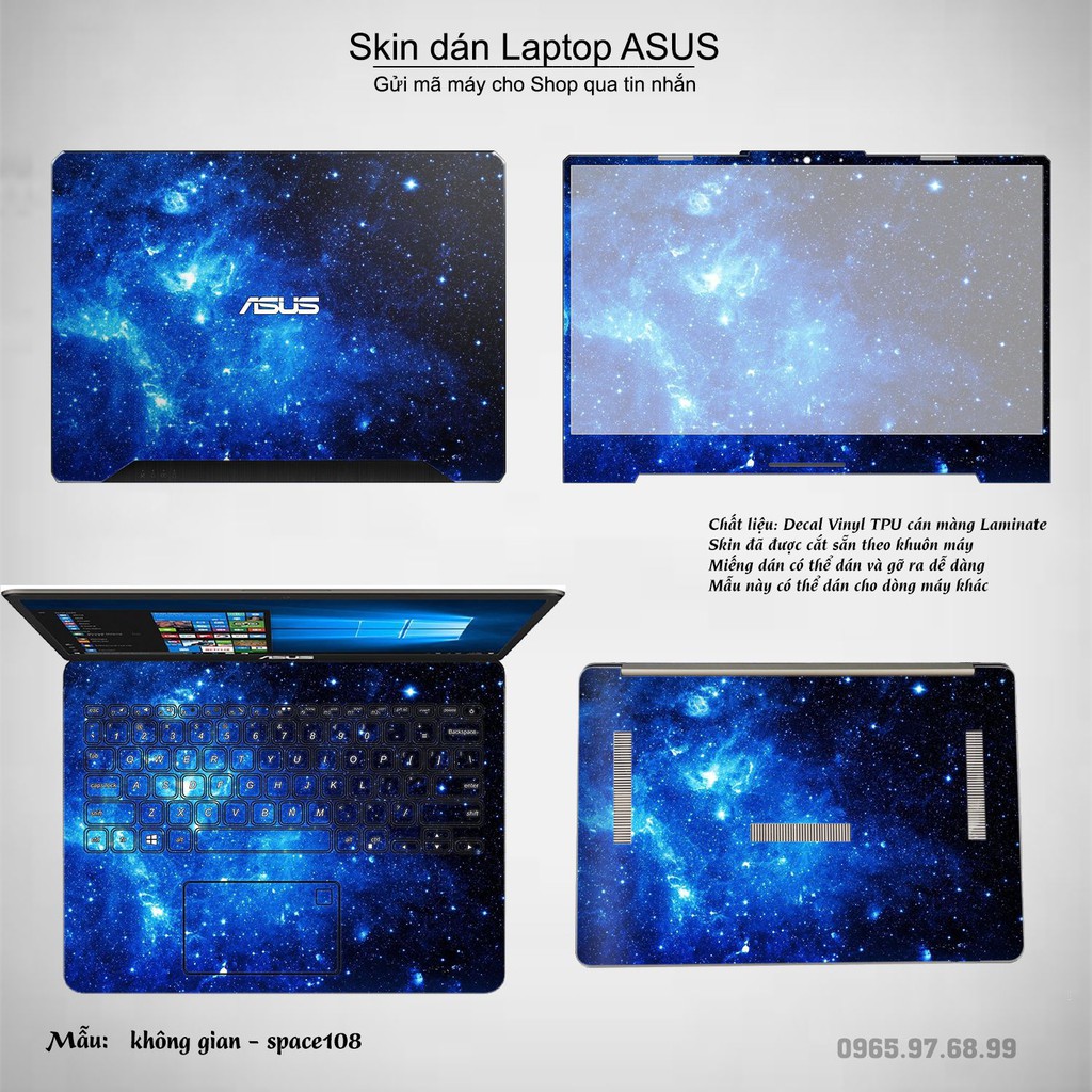 Skin dán Laptop Asus in hình không gian _nhiều mẫu 18 (inbox mã máy cho Shop)