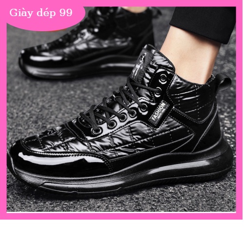 Giày nam cao cổ thể thao sneaker tăng chiều cao độn đế 4-5 cm màu đen năng động, cá tính, mẫu hot trend năm 2021