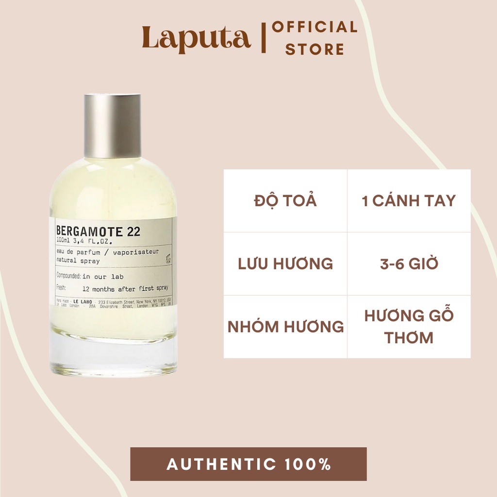 Nước Hoa Unisex Bergamote 22 hương thơm cam chanh