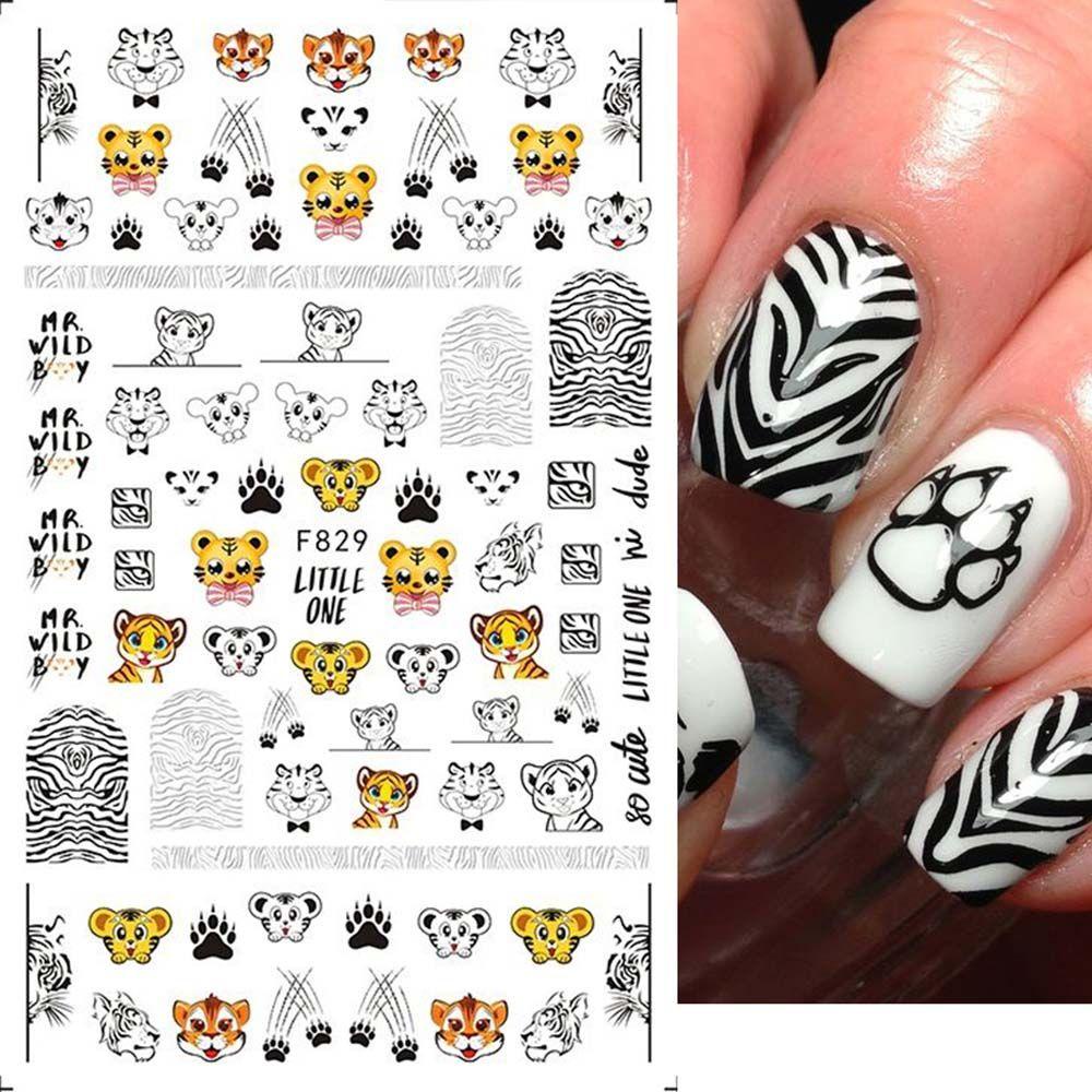 Đề Can Dán Trang Trí Móng Tay Hình Cô Gái Và Hoa Hồng Lãng Mạn DIY