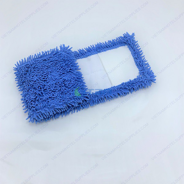 Tấm lau bụi Microfiber siêu sạch san hô xanh 45cm