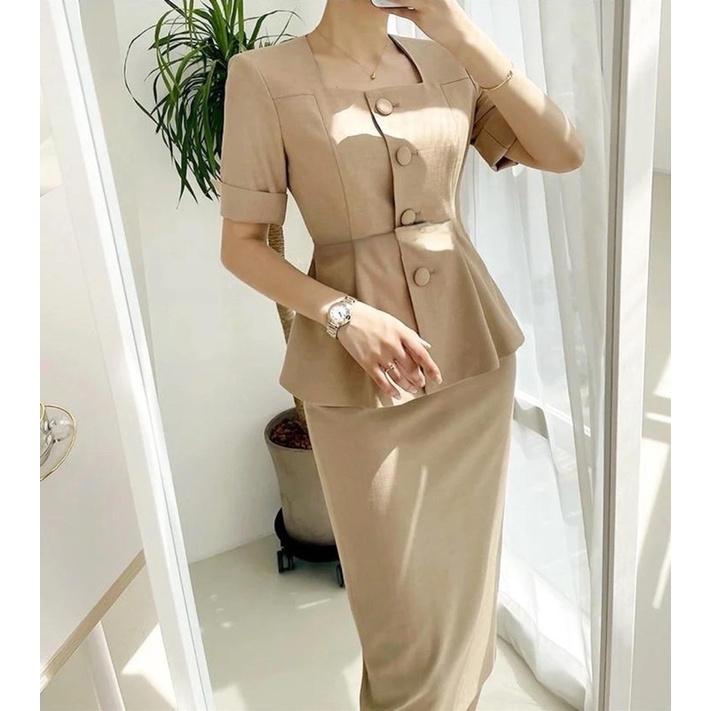 Set G478 tặng kèm thắt lưng vải có BIGSIZE cực kì tôn dáng giấu bụng mỡ tôn eo - GEM Fashion
