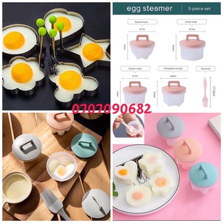 Combo khuôn làm bánh hấp, trứng rán tạo hình cute cho bé