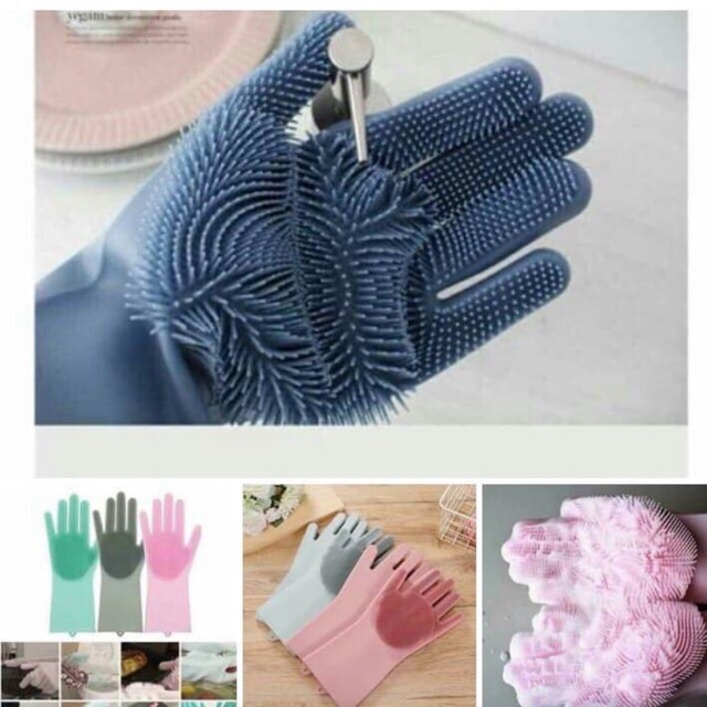 Gang tay silicon rửa bát.