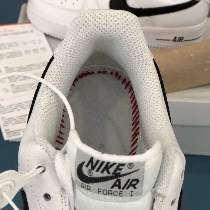 Giày thể thao AF1 trắng vệt đen nam nữ, giày sneaker AIR FORCE trắng tích đen thấp mới Hot Hit 2022