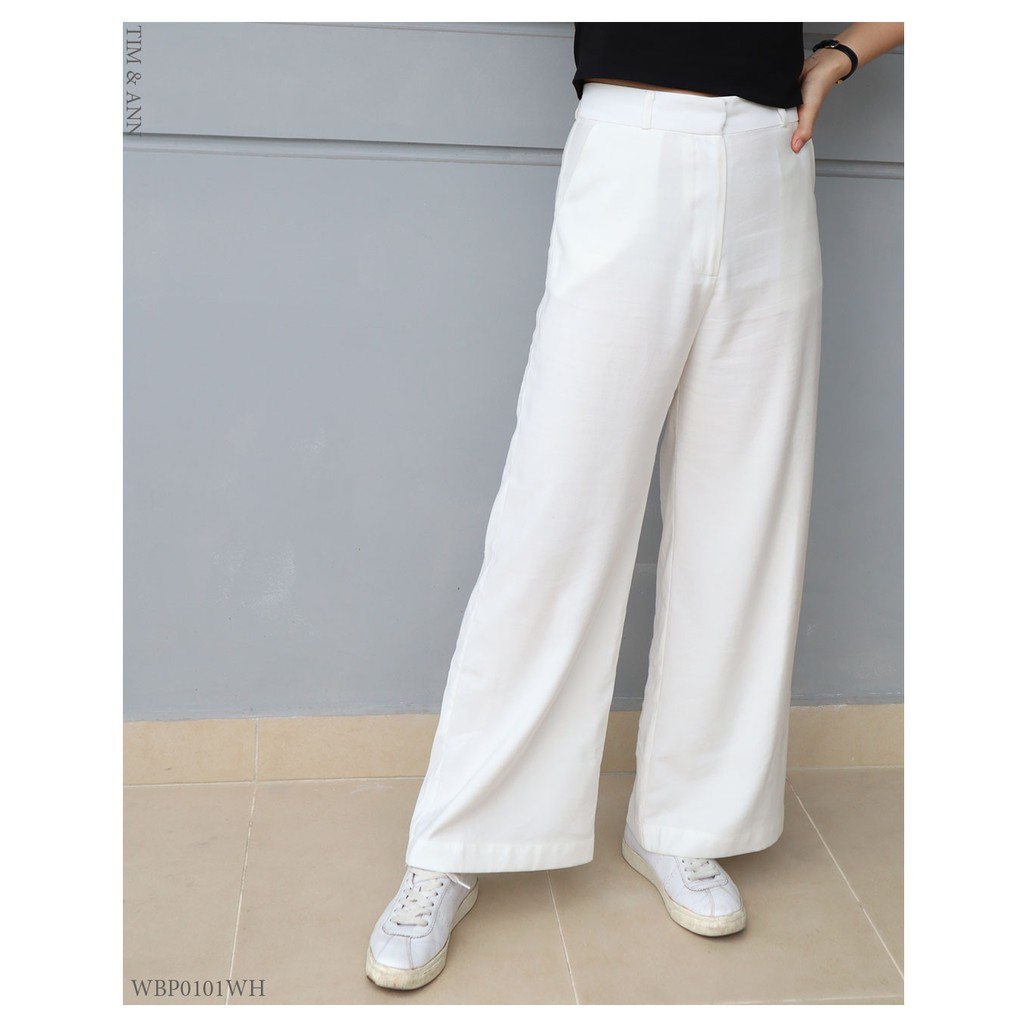 Quần Dài Ống Suông Nữ - Màu Trắng 0101WH - Thời Trang Nữ Tim & Ann