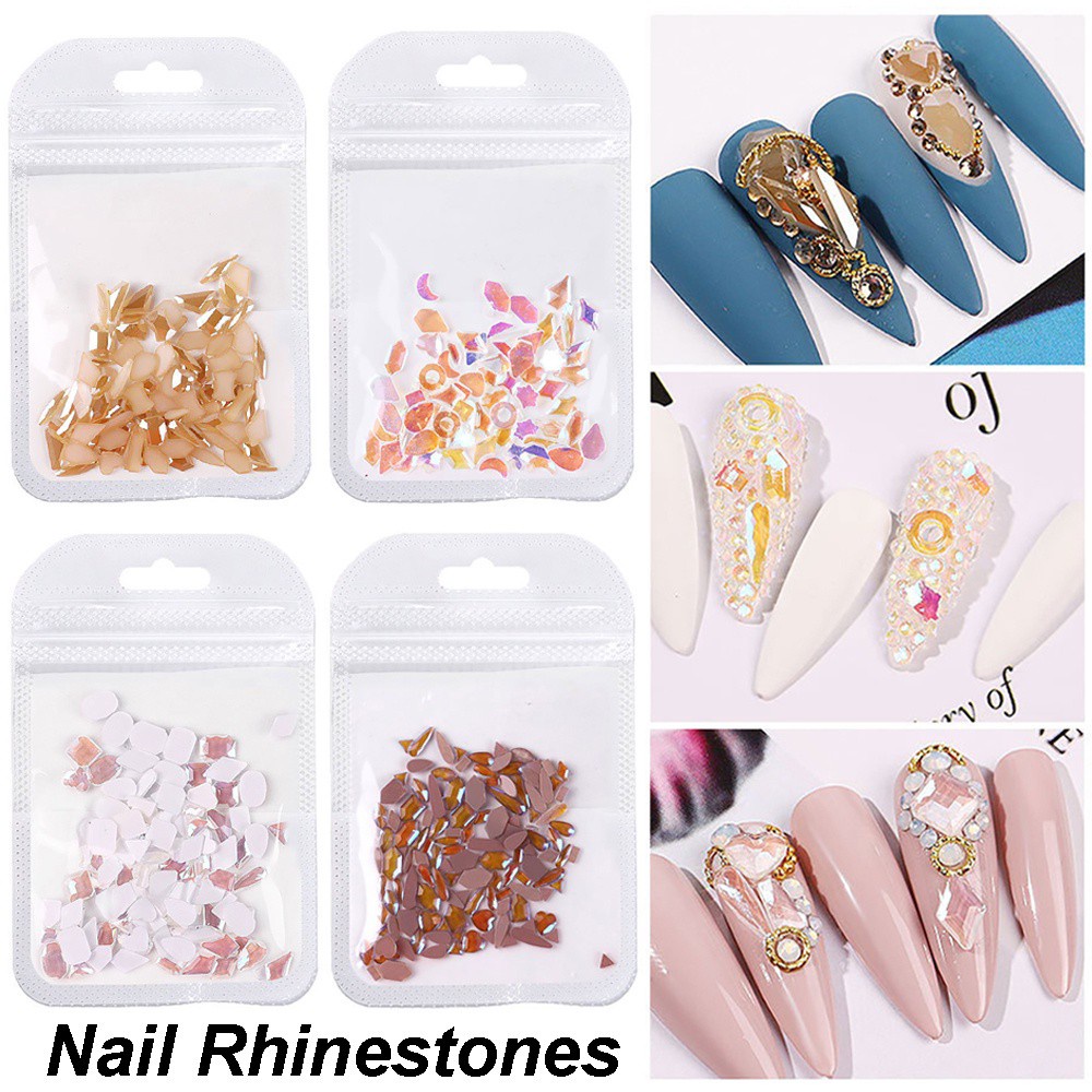 [Hàng mới về] Set 50 kim cương giả lấp lánh 3D trang trí móng tay nghệ thuật