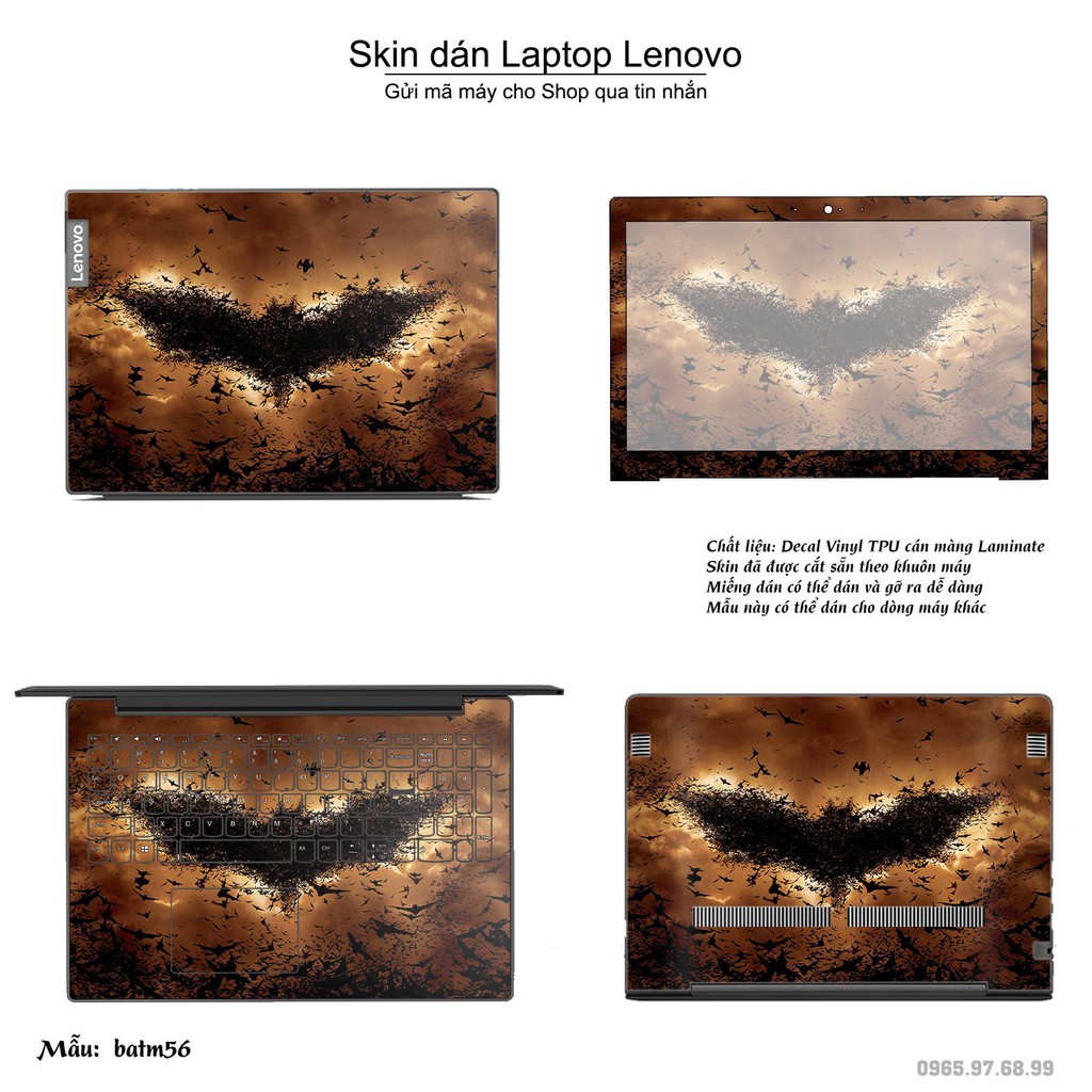 Skin dán Laptop Lenovo in hình Người dơi _nhiều mẫu 3 (inbox mã máy cho Shop)