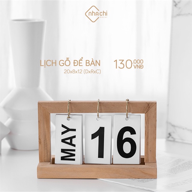 Lịch gỗ để bàn