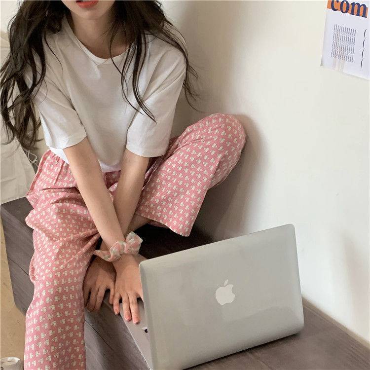 Ms.C💘 Quần dài mặc ở nhà in hình họa tiết hoạt hình thời trang mùa hè | BigBuy360 - bigbuy360.vn