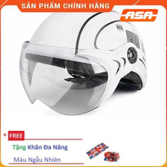 Mũ Bảo Hiểm Spo Cao Cấp (Trắng) - ASA HELMETS