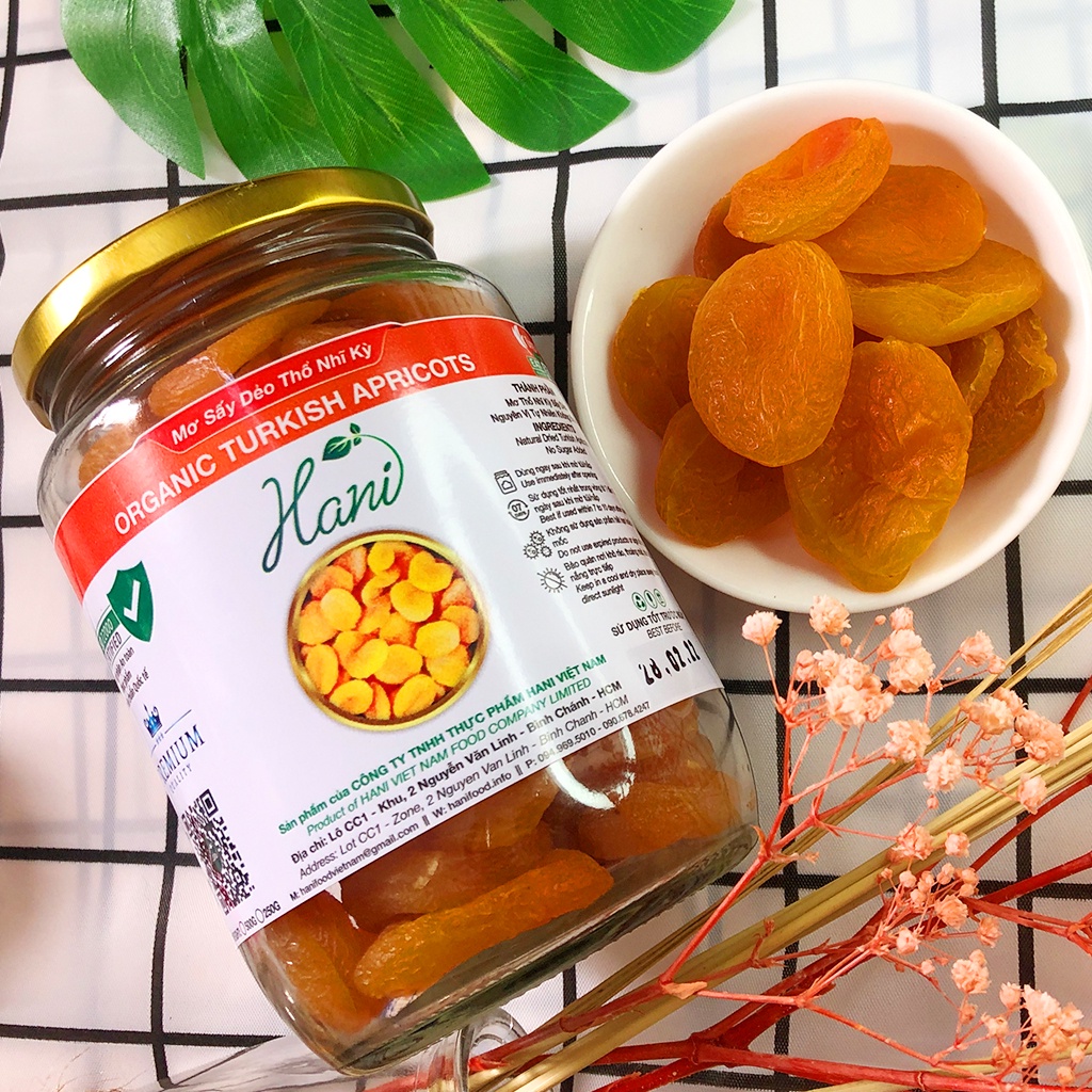 500g Mơ Sấy Dẻo Không Đường Căng Mọng Nước Hàng Nhập Khẩu Thổ Nhĩ Kỳ  Hani Food
