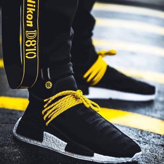 GIÀY ADIDAS HUMAN RACE ĐEN DÂY VÀNG [ FULL 📦 + TẶNG MÓC KHOÁ 🔑]