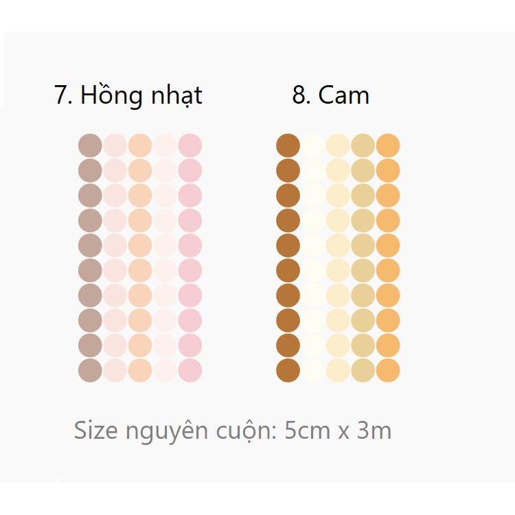 Băng dính tròn trang trí planner