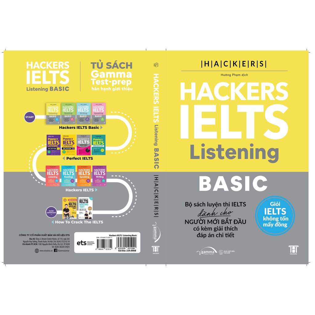 Lẻ/Combo Sách Hackers IELTS Basic - Vững Nền Tảng Bứt Phá 7.0 IELTS (Reading+Listening+Writing+Speaking) - Kèm App