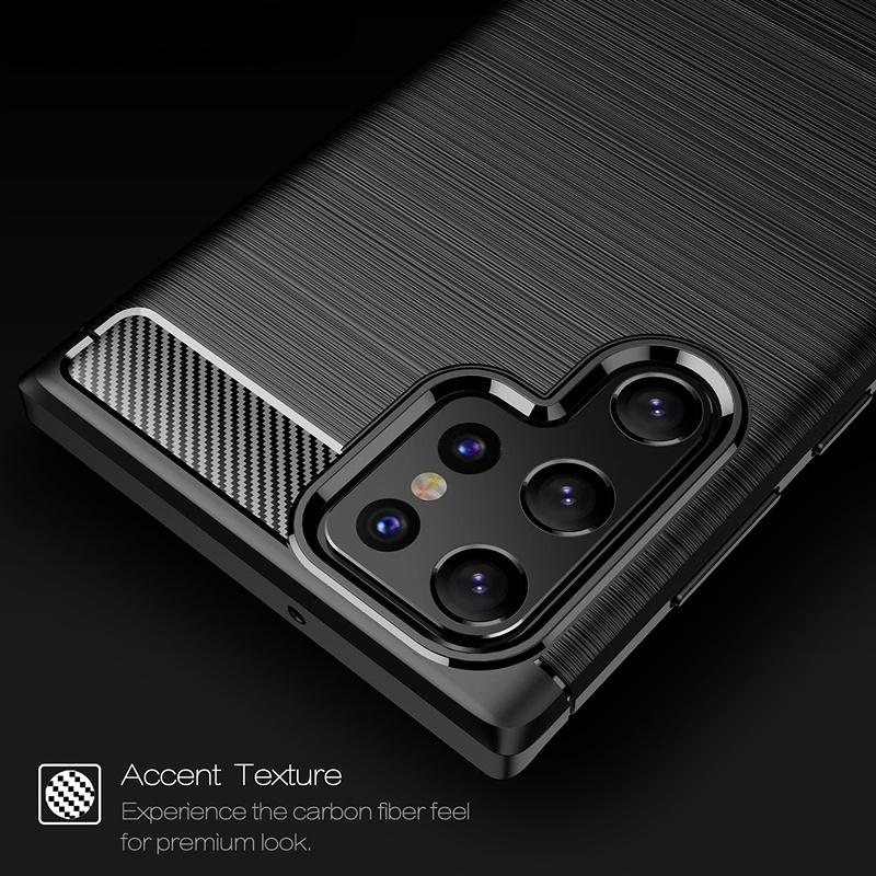 Ốp Điện Thoại Silicon Sợi Carbon Mặt Nhám Chống Rơi Cho Samsung Galaxy Note 20 10 S22 S21 S20 FE S10 Xcover 5 Pro Plus Ultra