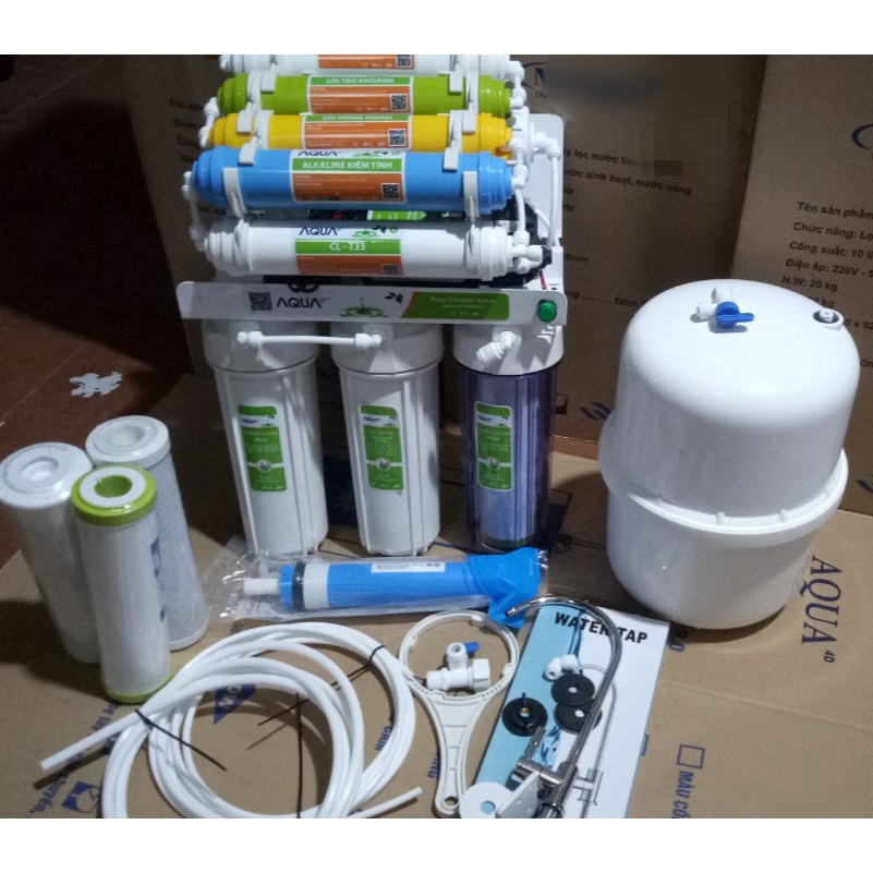Máy lọc nước AQUA4d 10 cấp lọc không vỏ tủ(tặng kèm bộ lõi 1,2,3)