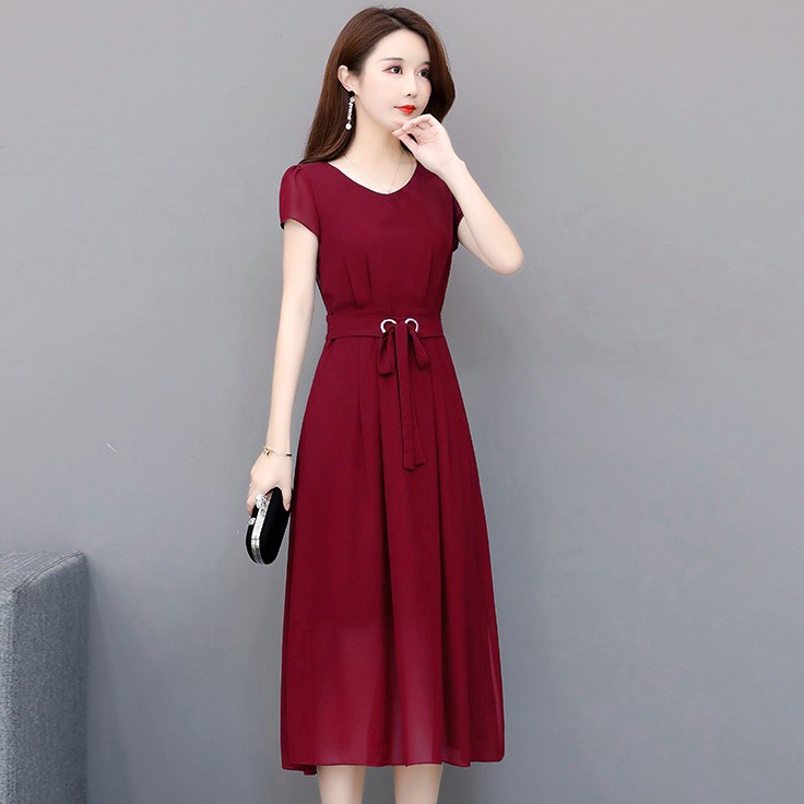 Đầm voan chiffon 2 lớp mùa hè VH48