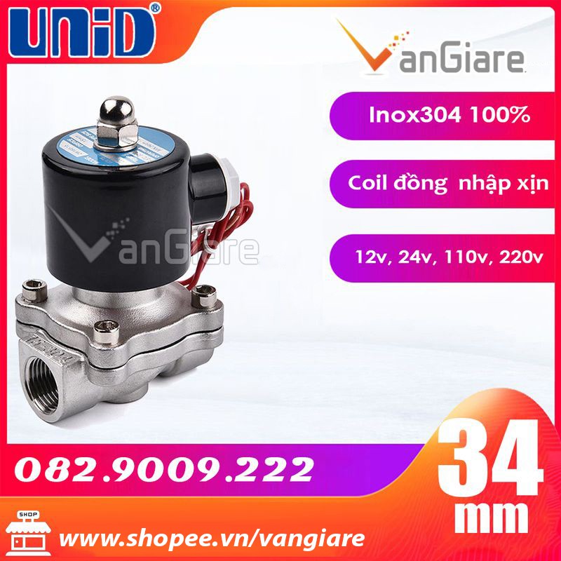 Van điện từ inox 34mm UWS Uni-D