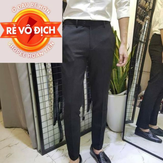 Quần âu nam quần tây nam dáng ôm như hình không nhăn không xù siêu đẹp