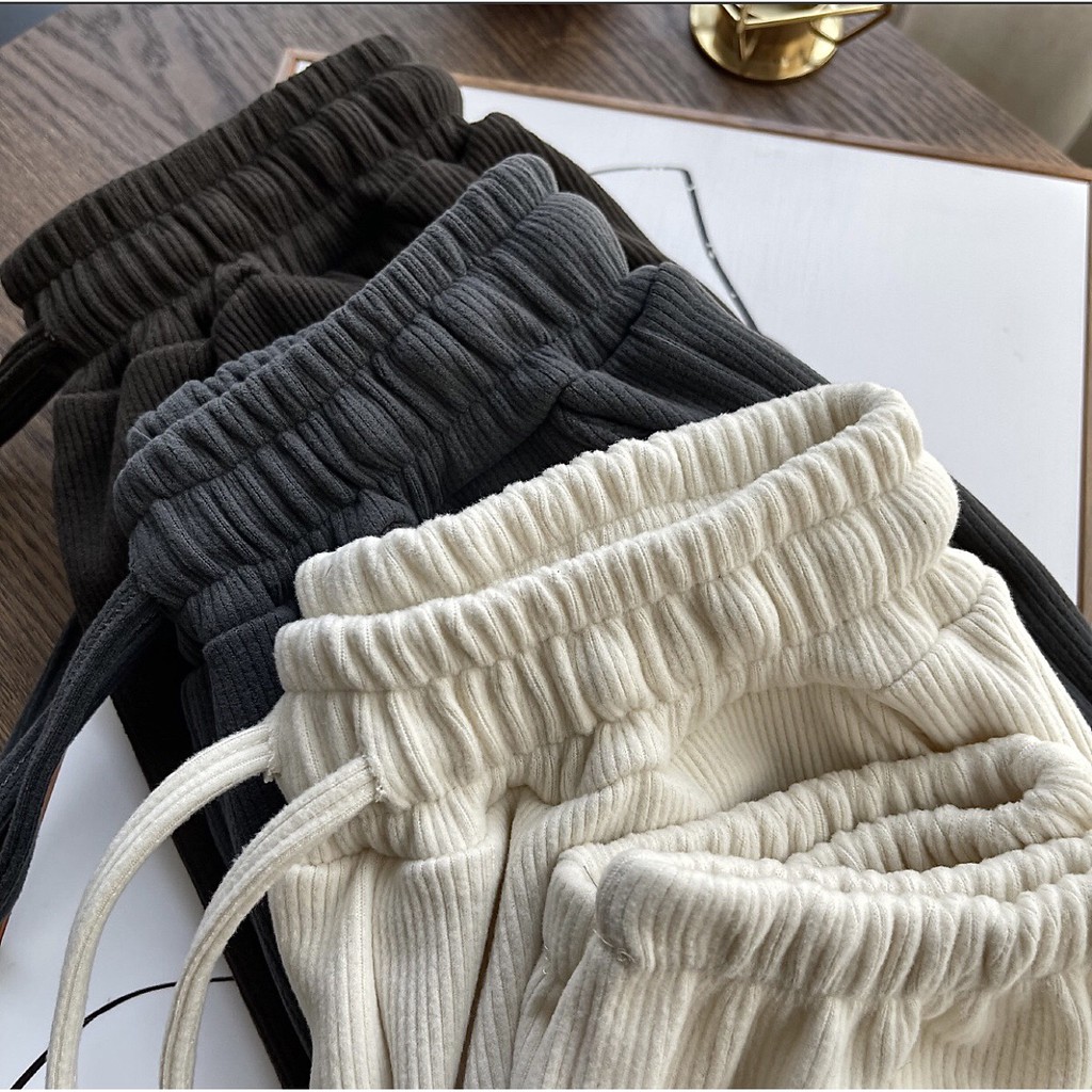 [Ảnh thật/Sẵn] Quần jogger boom chất nỉ tăm dày dặn Quảng Châu