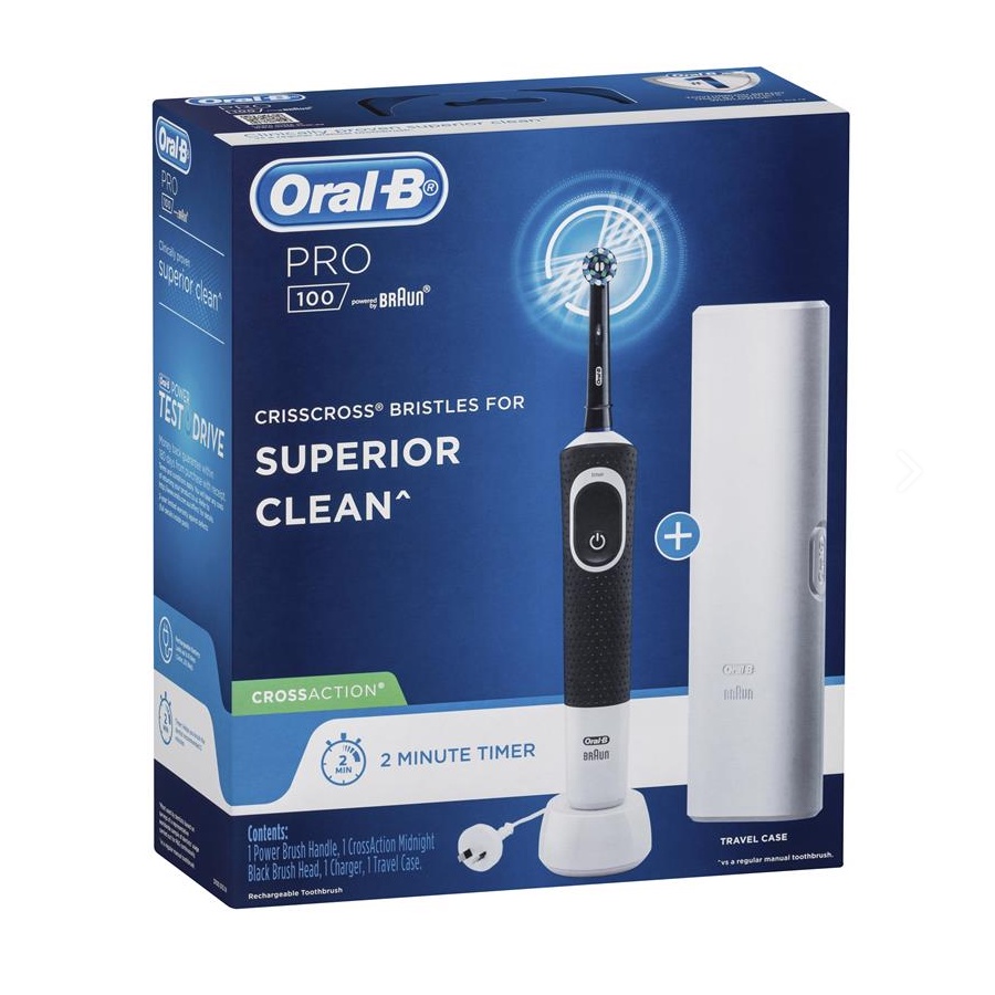 Bàn Chải Đánh Răng Điện Oral-B, Bàn Chải Điện - Chăm Sóc Răng Niềng &amp; Răng Nhạy Cảm Tay Cầm Chống Nước, Chống Trơn Trượt