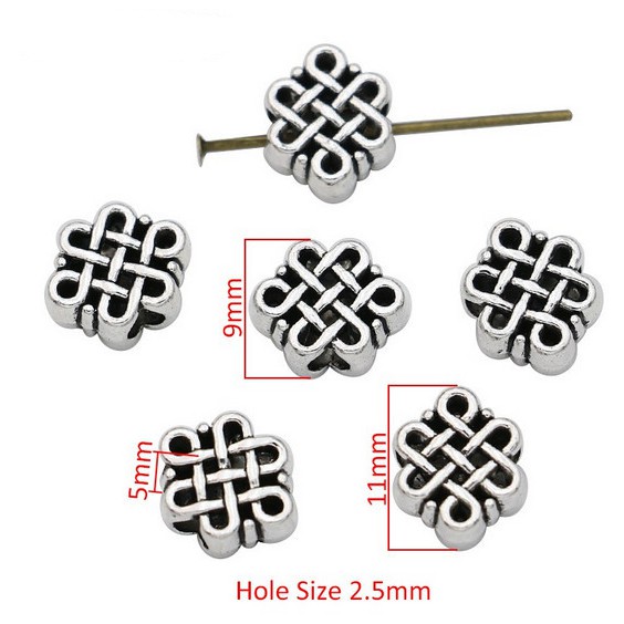 Bộ 20 Hạt Xâu Chuỗi Trung Quốc Cổ Điển 11x9mm Dùng Làm Trang Sức Thủ Công