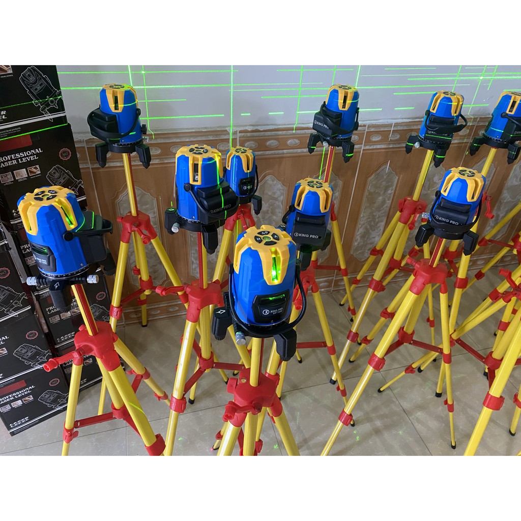 Máy Cân Mực Laser 5 Tia Xanh KINGPRO KP-999 2 PIN [TIA NÉT]