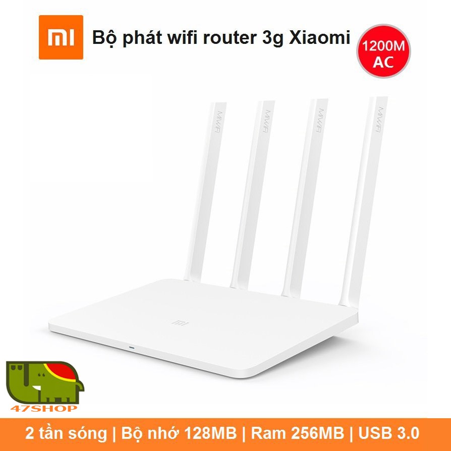 Bộ Phát wifi Xiaomi Router Gen 3G AC1200 Chính hãng