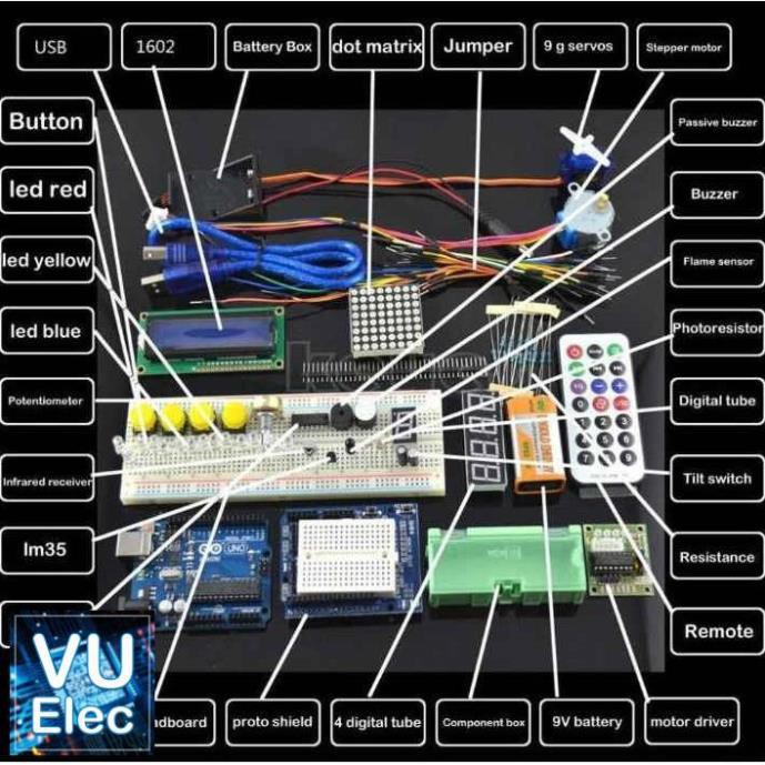 Bộ Kit tự học Arduino điều khiển Cơ Bản