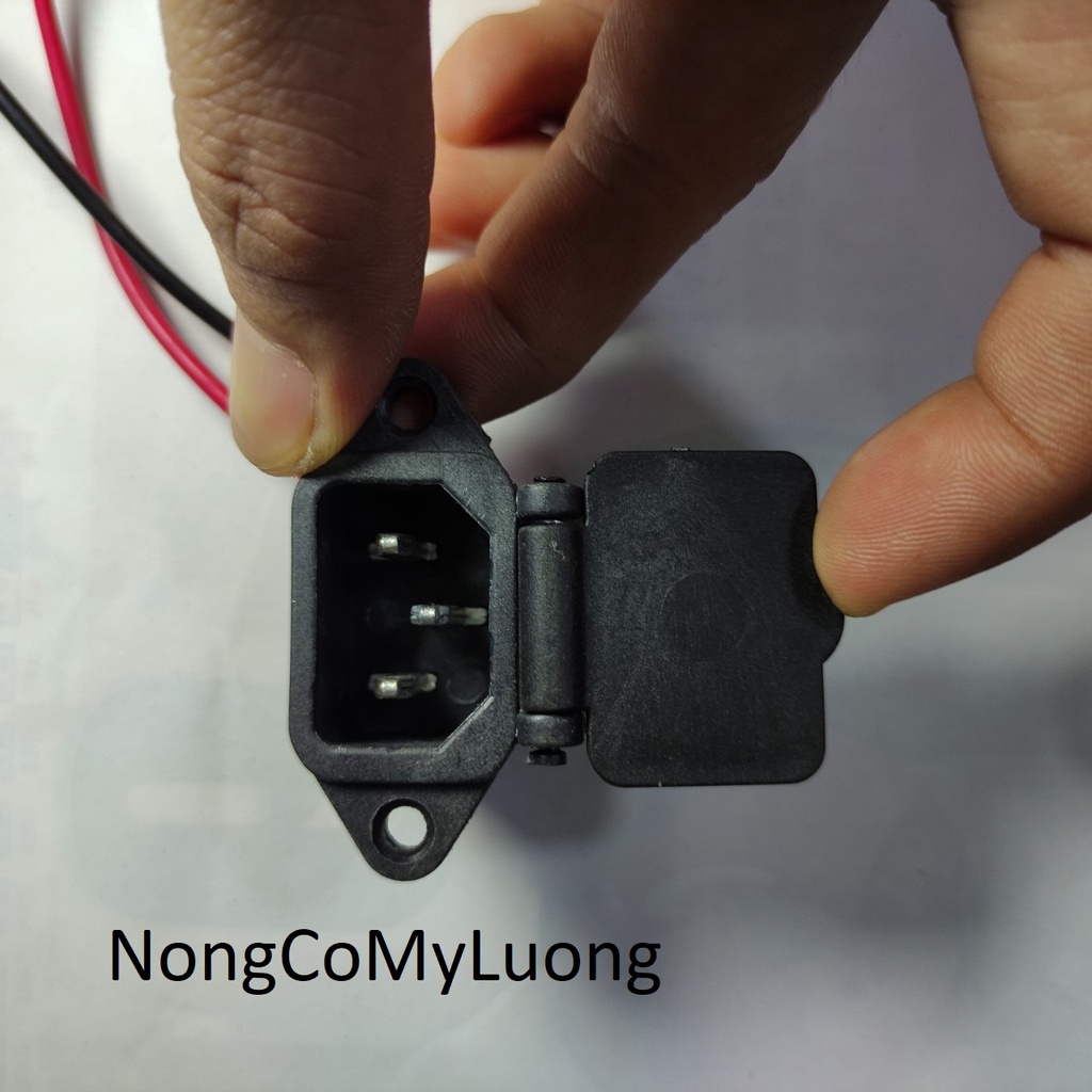 Đuôi Sạc 3 Chân Xe Đạp Điện Và Cho Bình Xịt Điện ổ sạc bình xịt điện NongCoMyLuong-BXD
