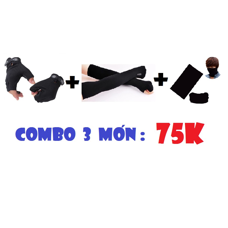 Combo gang tay 511+Ống Tay Chống Nắng+Khăn đa năng